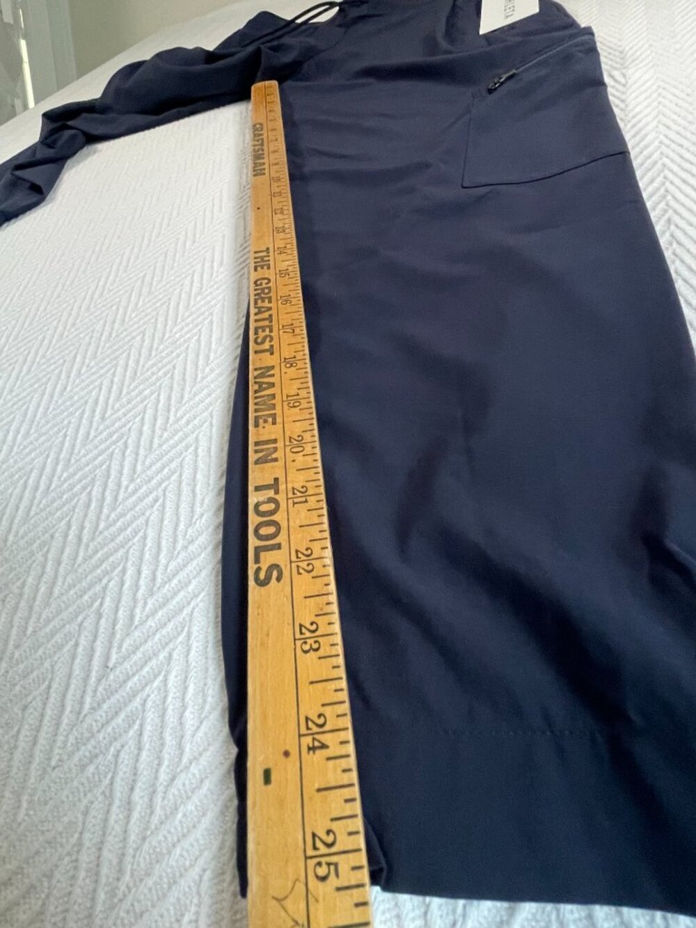 Athleta Venture Pant Navy 8 Petite NWT Lightweight Travel 7 Pocket UPF - Picture 9 of 9